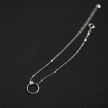 現貨+預購 925純銀手鍊鋯石手鏈-圓圈小花優雅細鍊女飾品2色74ar41【獨家進口】【米蘭精品】