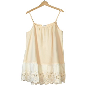 零碼出清✿無袖素面下擺花布上衣【F】