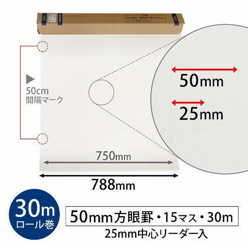 1周年記念イベントが1周年記念イベントがマルアイ 模造紙 クリーム ロール 大判 マス目 50mm 方眼紙 788mm幅 30ｍ巻 マ-53C  手帳・ノート・紙製品