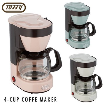 日本【Toffy】復古造型咖啡機 馬卡龍家電 4人份 650ml K-CM1