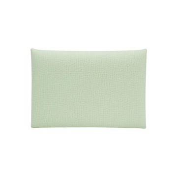 Hermes 展示品 Calvi 釦式對開卡包/卡片夾(氣泡綠)