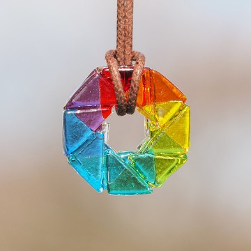 【彩虹】記憶玻璃（快門【迷你】【彩虹】）項鍊【尺寸可選】【定做】