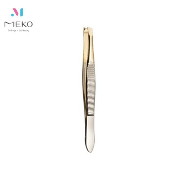 MEKO 漸層金斜口眉毛夾 /薄刃/拔毛夾 EE-057【官方旗艦店】
