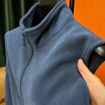 🔥隔日達出🔥清倉撿漏~搖粒絨立領馬甲秋冬季加絨加厚雙面絨無袖開衫外套背心