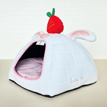 動物冰屋玩具組-  白色小兔 貓咪床墊 大空間 特寵 寵物床