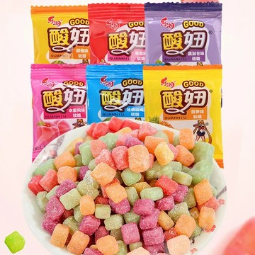 🔥台灣現貨🔥酸妞軟糖  水果軟糖 酸酸甜甜 辦公追劇休閒零食 兒時懷舊 學校 糖果