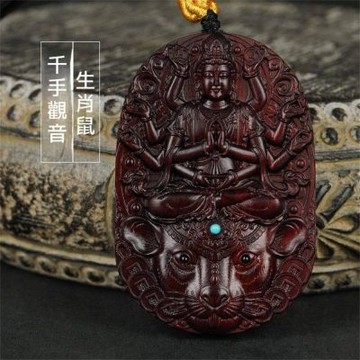 MoonDy 佛牌項鍊 本命年 掛墜 不動明王 項鍊 吊墜 文殊菩薩 十二生肖 千手觀音-