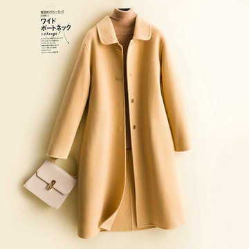 【巴黎精品】現貨+預購 真 100%羊毛大衣 毛呢外套-保暖中長版翻領韓版休閒女外套5色p1ag24