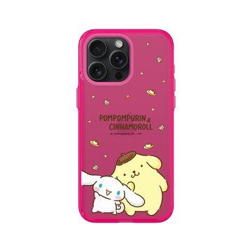 iPhone 15 Pro Max Clear 粉漾桃 - 三麗鷗-布丁狗＆大耳狗綜合圖 Mix Characters - 食物系列-甜點世界