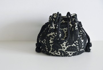 新款 法國製 高級 રિવર લેસ（River Lace）船型包 黑色x薄荷綠 成人禮、和服、畢業典禮亦適用