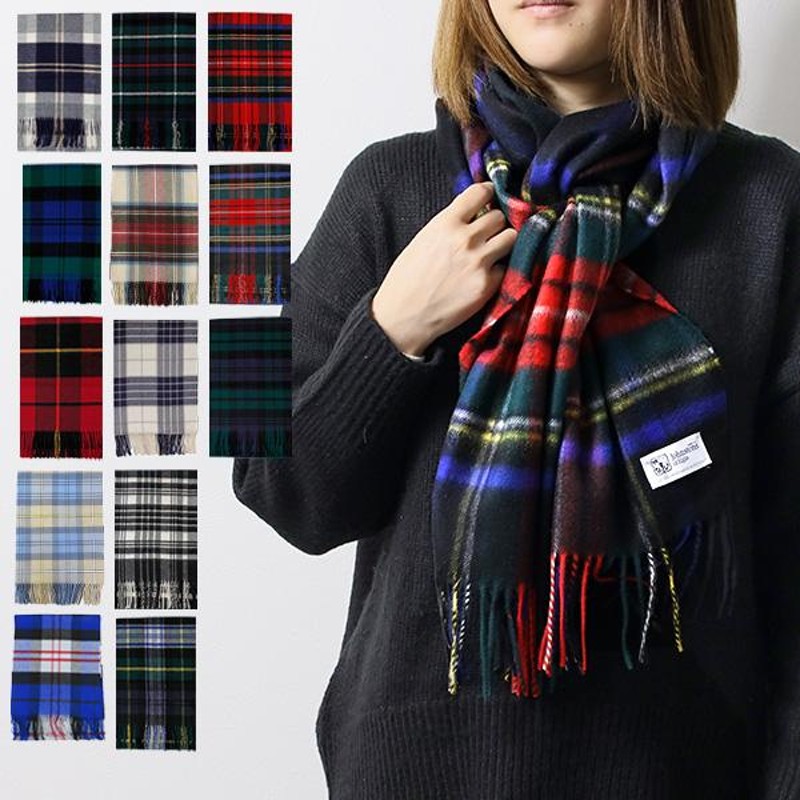 Johnstons-ジョンストンズ-』 WA57 Cashmere Tartans Scarf [190×35cm