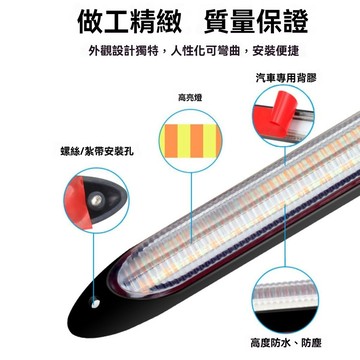 【臺灣出貨】汽車流光燈啓動掃描新款LED日行燈三色轉向改裝高亮LED日間行車燈