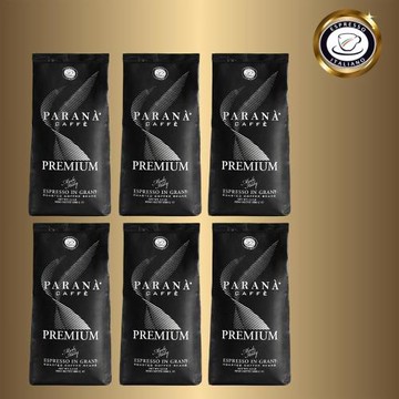 [義大利得獎咖啡PARANA] 認證尊爵咖啡豆(1000克x6袋)