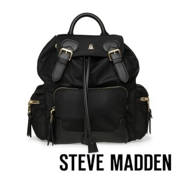 STEVE MADDEN-軍旅素面大容量後背包 BPACK-黑色