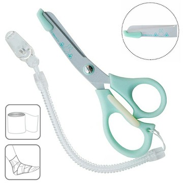 又敗家@日本製St.Lady's米飛兔Miffy醫護安全剪刀ST-UMF0002(抗菌+不沾黏+保護蓋刀刃;附伸縮彈簧夾)米菲兔適剪繃帶衣服防受傷【全館299超取免運】【APP下單點數4倍送】