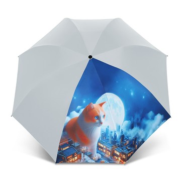 [TDN]月亮貓放大降溫秒收傘 瞬收傘反向傘(防風自動收傘B7433C)岩石灰