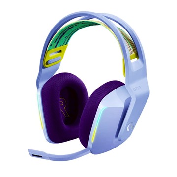 logitech G 羅技G LIGHTSPEED 無線電競耳機麥克風 7.1聲道環繞音效 29小時電池續航 輕盈舒適設計  G733  紫色