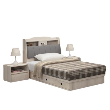 【MUNA 家居】伊凡3.5尺三抽床頭底組(附USB插座)