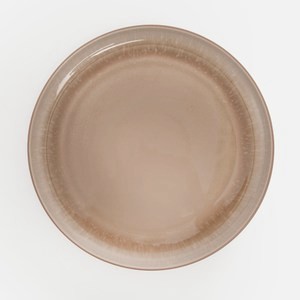 查莉陶瓷平盤27.2cm 渲紋淺棕