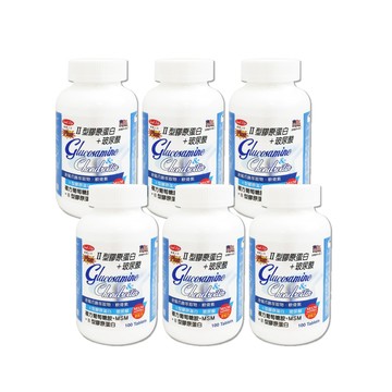 Good Life 新葡萄糖胺+型膠原蛋白 100錠/瓶X6