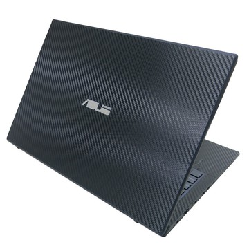 【Ezstick】ASUS F571 F571GD 筆電機身貼｜黑色卡夢紋｜上蓋+鍵盤週圍貼｜
