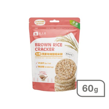 米大師生機糙黑米餅60g-黑麥玫瑰鹽