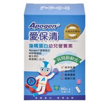 febico Apogen藻精蛋白幼兒營養素 幼兒素-二代台美專利 防護再升級(60公克/盒)(2入組)