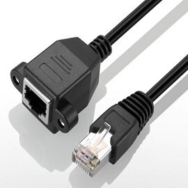 RJ45高速網路延長線 Cat6 公對母  母頭可固定帶螺絲孔附耳  網路線(含稅)【佑齊企業 iCmore】
