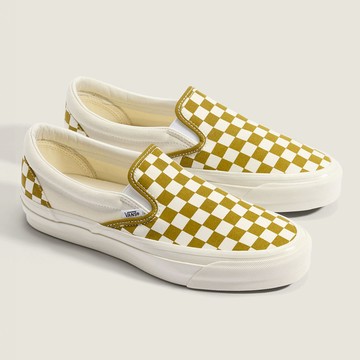 Premium LX Classic Slip-On 98 橄欖色棋盤格滑板鞋