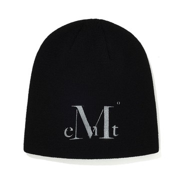 韓國 MUCENT SIGNATURE BEANIE 經典大Logo針織毛帽 黑色 BLACK