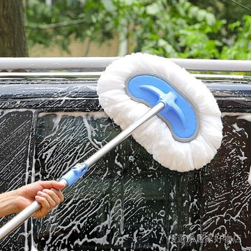 洗車拖把 可伸縮洗車拖把 伸縮拖把 拖把 洗車刷 清潔工具刷 洗車專用拖把可伸縮加厚加密擦車拖把洗車刷子不掉毛擦車拖佈收