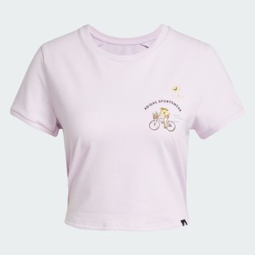 Adidas 愛迪達 W C Ddl Crop T JX5325 女 T恤 運動上衣 休閒短袖 粉紅 亞版 短版