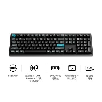 【Keychron】Q6 Ultra 100% 8K 三模機械鍵盤 RGB Mac適用 熱插拔 全鋁機身 注音版本