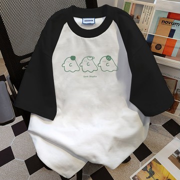 【董小姐】100%純棉 短袖 t恤 短袖上衣 oversize t恤 歐美上衣 韓系衣服 ins 風衣服 顯瘦 女生上衣
