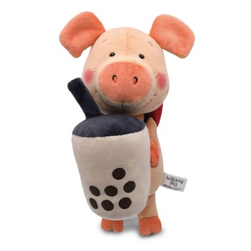 【NICI】91040珍奶小豬威比坐姿玩偶(25cm)