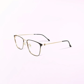 秀拉的油彩光譜│鈦金屬方形光學框UV400濾藍光眼鏡