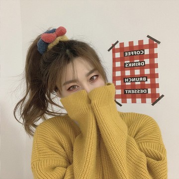 毛絨大腸發圈女韓版可愛發繩頭繩簡約扎頭發馬尾ins網紅頭飾