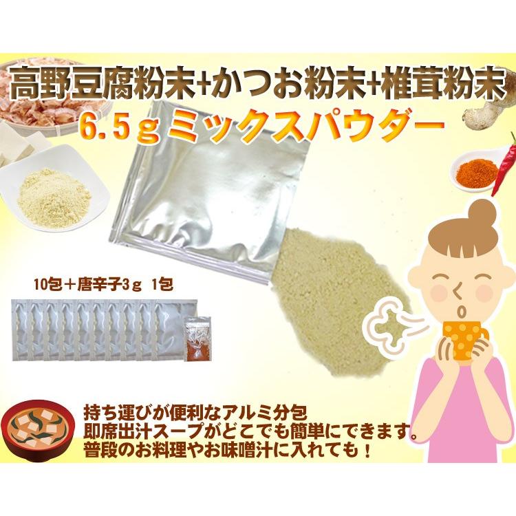 高野豆腐ダイエット 68ｇ(手間なし 高野豆腐パウダー分包タイプ 6.5g×10包　唐辛子パウダー3ｇ×1包)