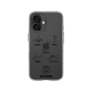 iPhone 16 Clear Case（相機按鈕） 透明 - PSG - PSG Signatures black