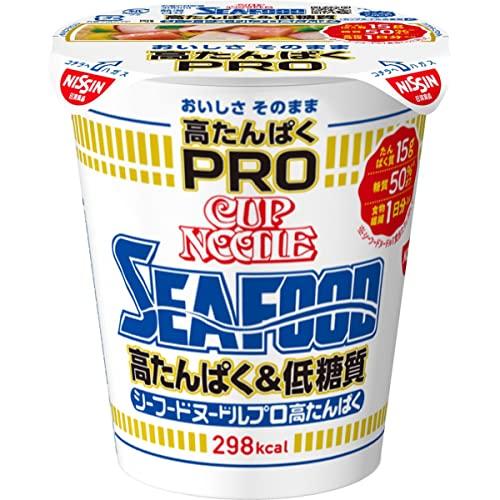 日清食品 カップヌードルPRO 高たんぱく低糖質 シーフードヌードル [1日分の食物繊維入り] カップ麺 78g×12個