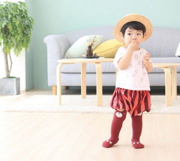 【韓國製】彌之星MiniDressing- 酷酷小熊兒童彈性襪 止滑襪 童襪