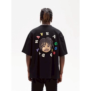 『隔日到貨！』美式男孩 短袖T恤 T恤 圓領上衣 短袖男 t-shirt 寬鬆 240g重磅 落肩純棉短袖