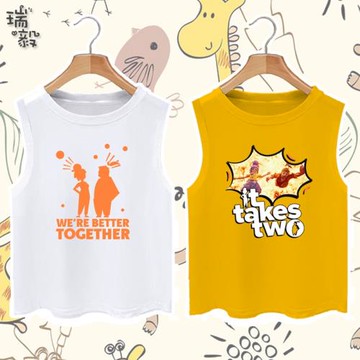 steam雙人成行科迪小梅玩偶游戲周邊兒童款學生背心男女無袖T恤衫