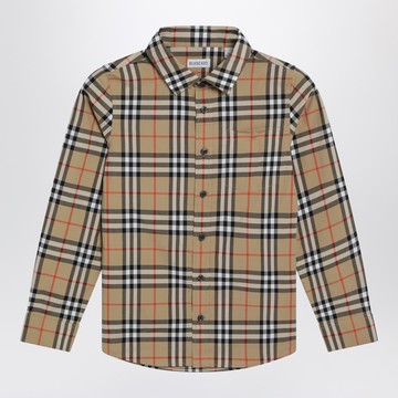 Cotton shirt with Check motif