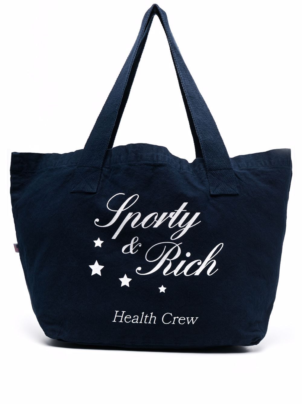 Sporty & Rich - large logo-print tote bag - unisex - Fabric - One Size - Blue