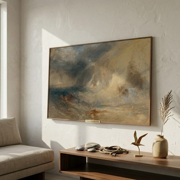 【藝術掛畫】透納 William Turner | 蘭茲角的長船礁燈塔