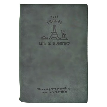 城市漫遊 票根收集冊 綠色 PU 金屬材質  1本