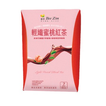 【BeeZin康萃】輕孅蜜桃紅茶x1盒(12公克/包;7包/盒)