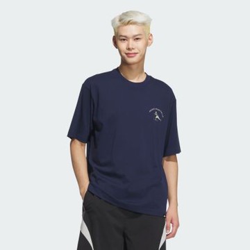 ADIDAS 愛迪達 阿迪達斯 男 短袖上衣-藍色系-GFX SS TEE-JL6060