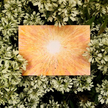 心靈 祝福 燙金明信片 太陽之光-生命之源